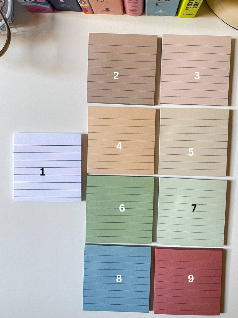 ​📜​ستيكي نوتس مخطط بألوان هادئة