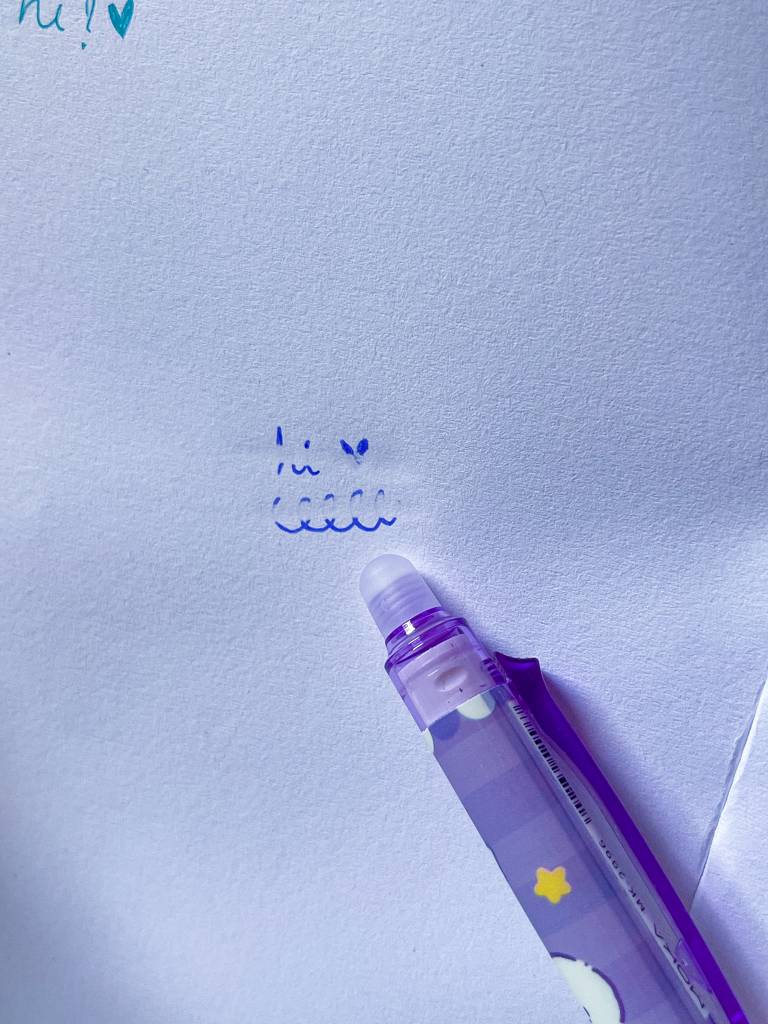 💜🐰​أقلام أرانب حبر أزرق مع ممحاة