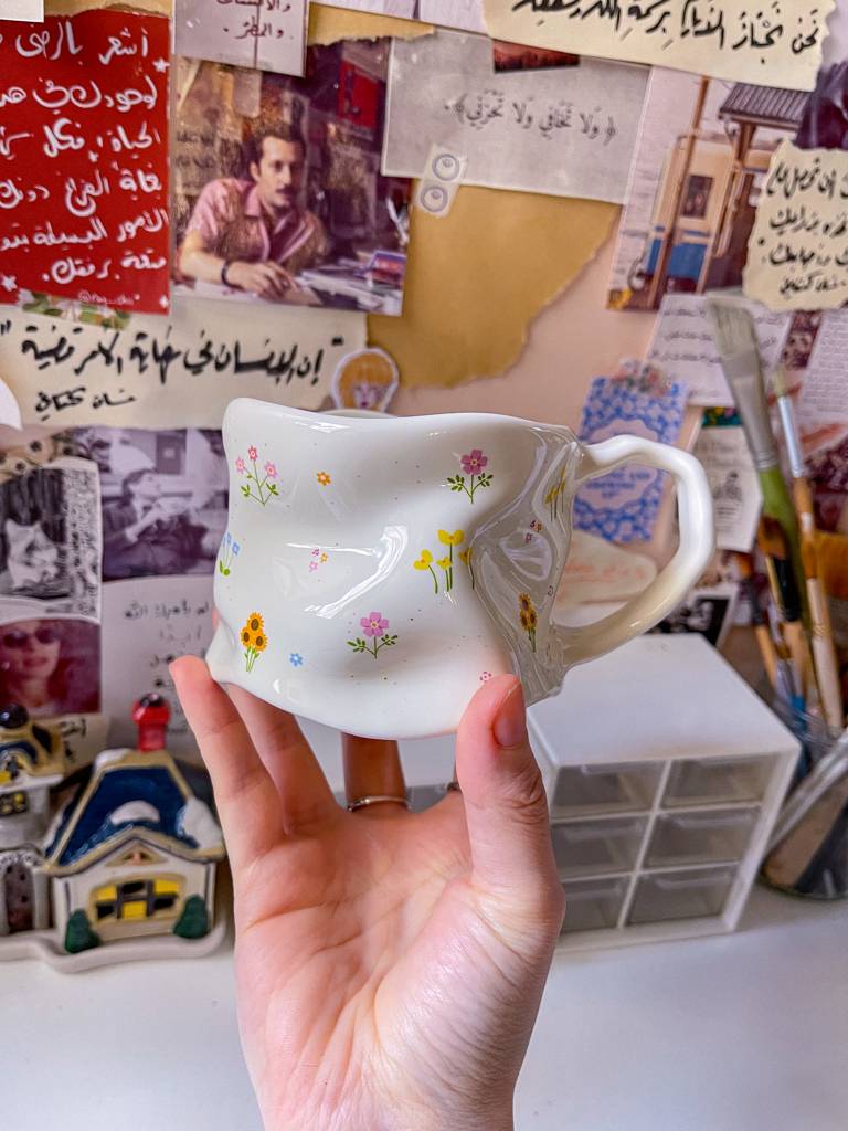 💗💐كوب مطعوج لطيف