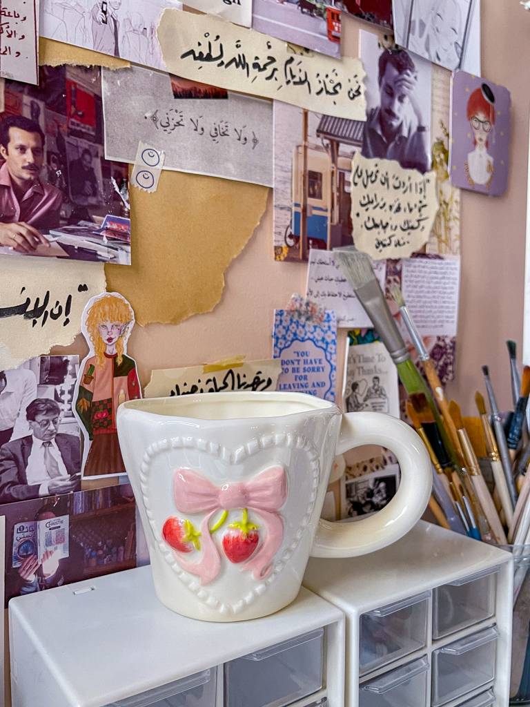 🎀🍓كوب فراولة وببيونة