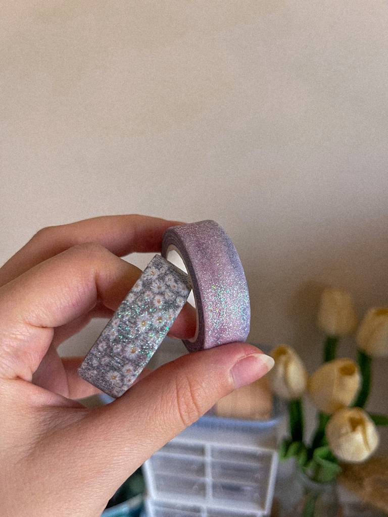 ✨🌸واشي تيب سميك ببريق مميز ورسومات لطيفة (قطعة واحدة)