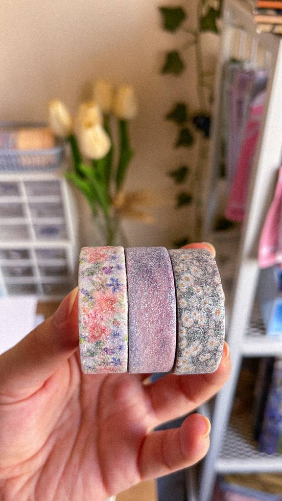 ✨🌸واشي تيب سميك ببريق مميز ورسومات لطيفة (قطعة واحدة)