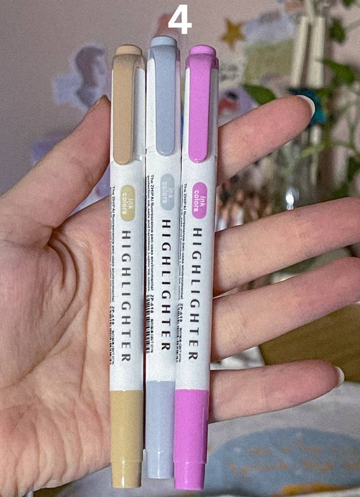 ✨🫶مجموعة ٣ أقلام هايلايترز بألوان مميزة