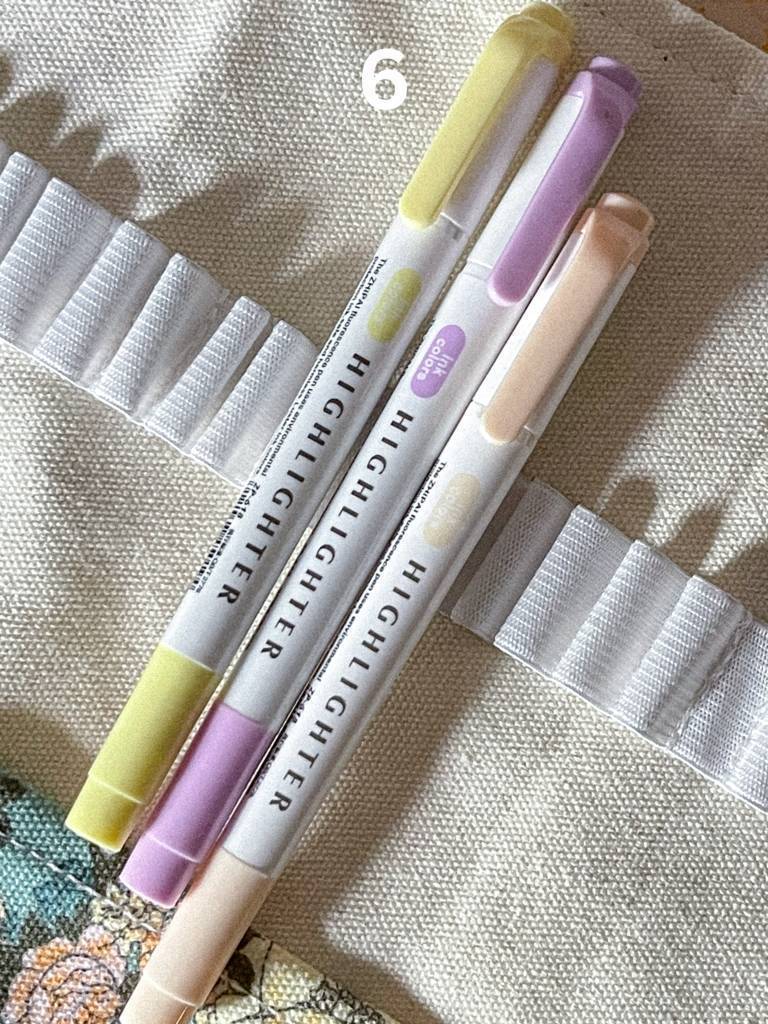 ✨🫶مجموعة ٣ أقلام هايلايترز بألوان مميزة