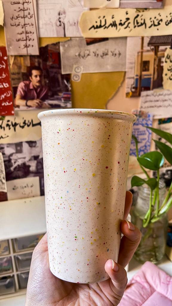 💛كوب هاندميد طويل ومميز